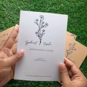 [50pcs - RCU026] UNDANGAN PERNIKAHAN / KHITANAN MURAH HITAM PUTIH THEMA MONOCHROME