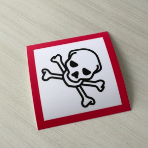 GHS Skull Crossbones Sticker Safety Label | Toxic Poison Chemical Hazard Warning Sign | Workplace Compliance