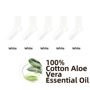 B&C.Room | Cotton Boneless Comfort Pregnant Womens Socks White Mid Calf