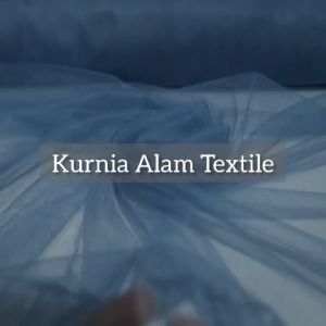 Kain Tile Tulle Halus Jatuh Polos Meteran warna DENIM bahan gamis dress kebaya dekorasi Mewah Premium Lebar 1.7meter