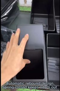 Tempat Tong Sampah Mobil New Premium Klip Karpet Car Push Trash Bin Original Waterproof Minimalis High Quality Modern Aksesoris Interior Organizer Kompartemen