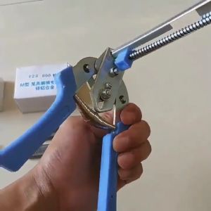 Hog Ring Pliers+600pcs M Nails Plier Cage Clamp Tool Chicken Mesh Wire Fencing Animal Caged Clamp Crimping Circlip Nail Longnose Tools Set Rabbit Fox Bird Dog Cage Clamp Installation Kit Metal Stud Crimper Crimping Buy 1 Free 1