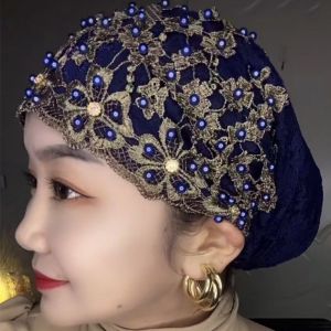 Autumn Winter Muslim Headscarf Cover up Convenient Overhead Hat for Women Hair Covering White Hair Concealment Headwear