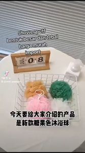 Spons Halus Mandi Busa / Bath Ball Sponge / Shower Puff Lembut 2PCS