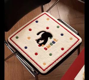 Cartoon 40x40cm Chair Cushion Imitation Cashmere Anti-slip Seat Cushion Winter Warm Breathable Seat Pad For Office Chair Sofa