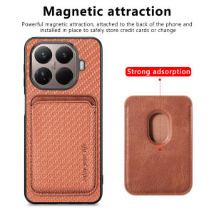 szhaiyu | Magnetic 2 IN 1 Detachable Carbon Fiber Leather RFID Wallet Cards Holder Phone Case for Xiaomi 17T Pro 15T Pro Mi 15T 17T Cover