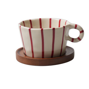 SHELI | Vintage Striped Ceramics Mug for Couples