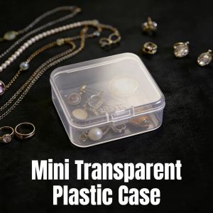 Square Rectangle Package Button Box 100PCS PP Storage Box Mini Transparent Plastic Case Container for Jewellry Beads Small Item