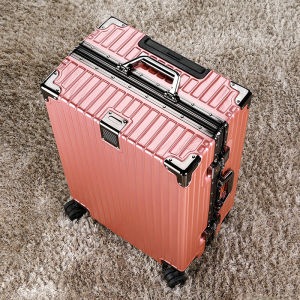 High Aesthetic Flat Lake Travel Luggage Store Silent Universal Wheel Suitcase Mens Password Boarding Box Fashionable Trendy Youth Lock Buckle