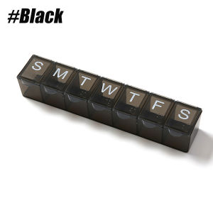 Weekly Pills Organizer with Effortless Opening Design Pill Box Portable Pill Case for Vitamins Supplements and Medications