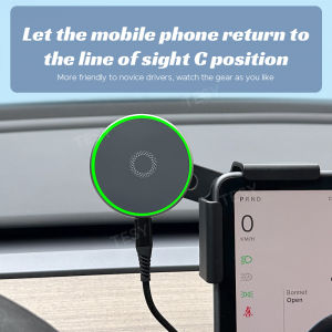 Car Phone Mount Holder 15W Compatible with MagSafe Magnetic Wireless Charger for Tesla Model Y Launch 2026 Model 3 HIGHLAND 2024