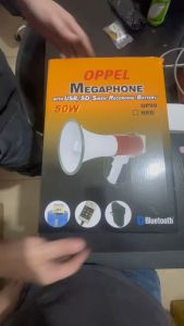 NEW Handheld Megaphone Mega phone Voice Amplifier Speaker Bullhorn Siren Alarm with Rechargeable Battery OP99