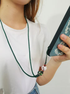 Handwoven Wide Band Long Mobile Phone Lanyard for Men And Women Neck Comfortable Anti-Loss Safety Bracelet Durable Digital Accessory