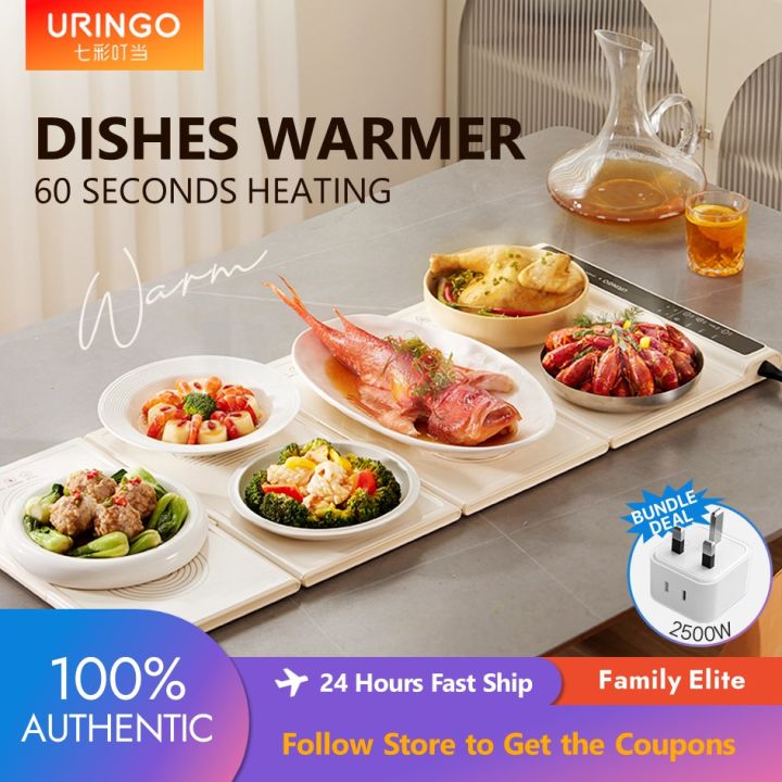 Uringo Electric Dishes Warmer with Adjustable Temperature Control