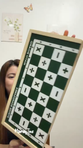 Premium Wooden Damath Board – Educational Math & Strategy Game | Classic Filipino Board Game