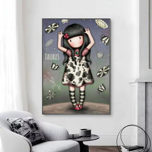 Kayou | 5D DIY Diamond Painting Kit Vintage Whimsical Art Style Girl Full Drill Rhinestone Wall Decor Gift for Home Decoration