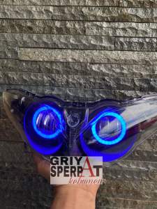 LAMPU DEPAN JUPITER Z NEW BURHAN DAYMAKER LED FUL HITAM