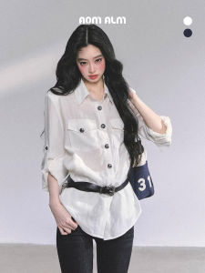 SHAOYEYAN | Minimalist Polo Neck White Shirt Female Autumn Commute