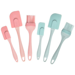 Bộ 3 dụng cụ làm bánh bằng silicon phớt trộn lớn phớt trộn nhỏ cọ quét dầu