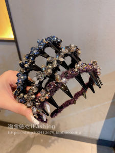 Anti-Slip Crystal Hairband Womens 2025 New Style Lightweight Luxury Korean Version Versatile Hair Accessory Headwear