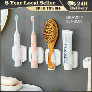 Telescopic Gravity-Sensing Electric Toothbrush Holder Wall Hanging Couple Toothbrush Drain Storage Bathroom Organizer