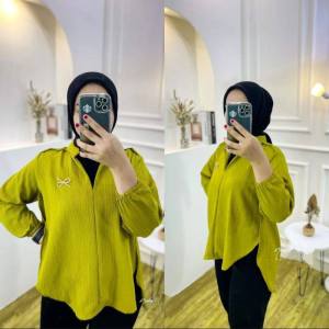 LIVIA BlOUSE - BLOUSE WANITA POLOS - BLOUSE BASIC WANITA TERBARU - OUTER LADY CRUSH PREMIUM