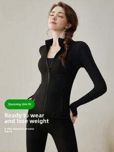 Slimming Effect Sports Jacket: Mid-Length Yoga Wear Outerwear for 2025