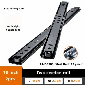 (clearance)1Pair(2pcs)Drawer guide Full Extension Ball Bearing Heavy Duty(12.14.18 inches) Drawer slide rail