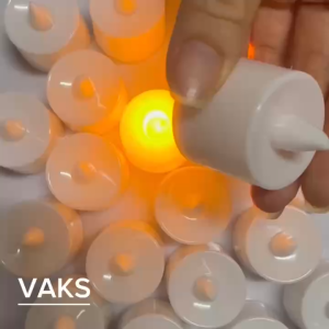 Combo 10 NẾN điện tử màu VÀNG ĐẬM nhỏ lãng mạn LED cầu hôn đạo cụ đèn trang trí tiệc cưới sinh nhật trang trí bàn decor..v.v