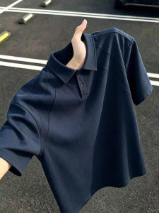 Structural Turn-Down Collar Short Sleeve Polo Shirt