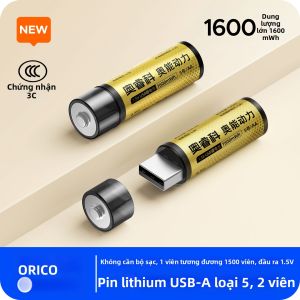 ORICO | Pin AA AAA Sạc Nhanh USB Sạc Lại Lithium