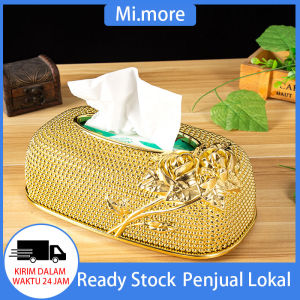 Mi.more Tissue Box Gold Desktop Kitchen Pumping Tray European Acrylic Fashion KTV Hotel Tissue Box Bar Napkin Box