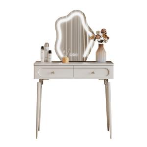 YANGYING | French Cream Style Small Bedroom Multifunction Dressing Table Nightstand