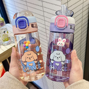 Portable Childrens Water Cup Summer New High Aesthetic Value with Straw Kindergarten Baby Drinking Cup Boys And Girls