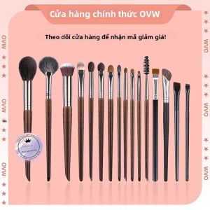 Bộ Cọ Trang Điểm OVW 16 Chiếc - Cọ Che Khuyết Điểm Cọ Tạo Khối Mũi Cọ Phấn Mắt - Lông Dê Tổng Hợp Lông Ngựa Tổng Hợp Cán Gỗ Cọ Tán Phấn Mắt