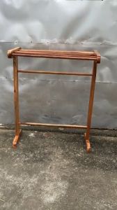 MAITHAI ราวตากผ้าไม้สัก ขนาด 42*103*108 ซม. ราวแขวนผ้าไม้สัก ราวแขวนเสื้อผ้า