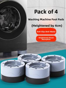 Meile Washing Machine Stand Base Heightened Anti-vibration Foot Pads Rolling Automatic Universal Stabilizer Anti-slip Support