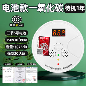 Home Use Carbon Monoxide Alarm Detector Battery Powered Cellular Coal Burning Gas Sensor CO Monitoring Instrument