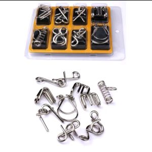 mainan asah otak /puzzel  3D bahan crom