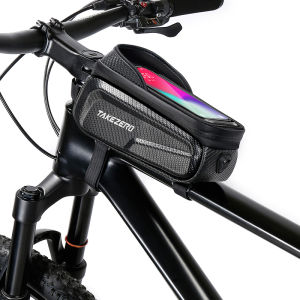 TAKEZERO-Mountain Bike Bag EVA Hard Shell Rainproof Bicycle Bag Front Beam Bag Mobile Phone Neutral Upper Tube Bag