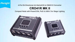 Pknight 4-Port Bi-Directional Art-Net/sACN to DMX512 Converter a Compact Node with PowerCON PoE & USB-C for Stage Lighting – CR041R MK II
