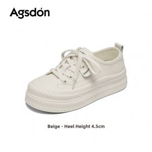Agsdon | Thick Heel Elevating Canvas Shoe