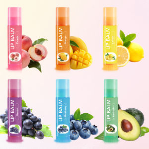 6 Pcs Cute Fruit Lip Balm Set Christmas Birthday Gifts For Girls Friends