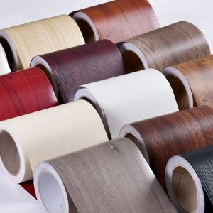 1PC 5m×15cm Realistic Wood Grain Repair Adhensive Duct Tape Floor Furniture Renovation Skirting Line Sticker Home Decoration