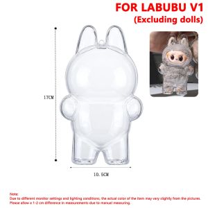 Transparent Protective Cover For Labubu Monster Toy Elf Doll Cover Storage Box Cute Elf Plushie Display Cover for Party Dolls