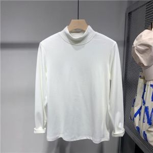 Nam Thu Đông Mới Xuất Hiện Màu Nguyên Chất Sơ Mi Nửa Cổ Cao Trang Chui Đầu Ấm Đế Áo Sơ Mi Yiyjangde Thương Hiệu