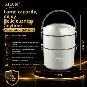 JXIEUM | Ultra Long-lasting Insulation 304 Stainless Steel Lunch Box