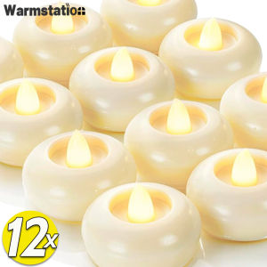 1/12PCS LED Floating Sensor Candles Battery Operated Waterproof Tealights DIY Wedding Birthday Party Flameless Electronic Candle