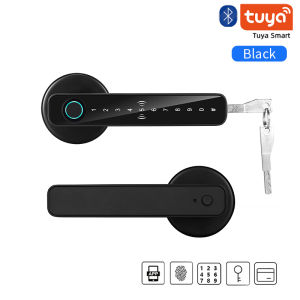 XSDTS Tuya Fingerprint Door Lock Digital Electronic Lock with Password/Key/IC Card/ Smartlife/ Tuya APP Unlock