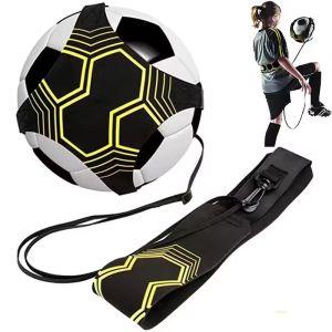 Football Kick Throw Solo Practice Training Belt Aid Control Skills Adjustable Waist Belt For Kid Adult Soccer Volleyball Trainer